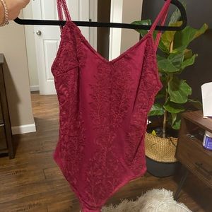 Red lace Bodysuit